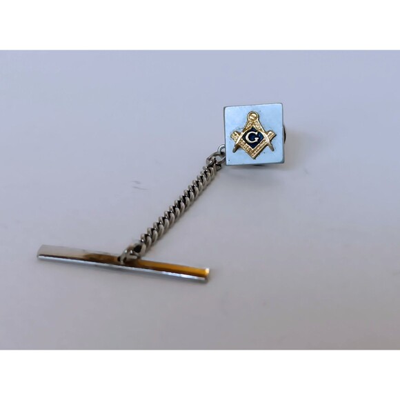 Vintage Masonic Square & Compass Tie Tac / Lapel Pin 12 mm - Picture 7 of 12